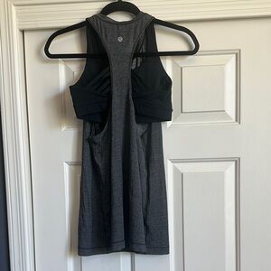 Lululemon Athletica Gray and Black Tank Top